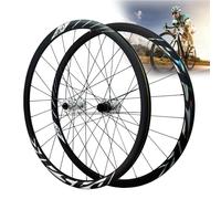 Wheelset Paire Roues Vélo de Route Avec Frein À Disque 700 C,Frein Disque À Double Paroi Jante Vélo À Dégagement Rapide 2 Roulements Avant Et Arrière 8-12 Vitesses road Wheel ( Color : Titanium , Size