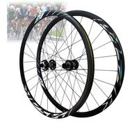 Wheelset Roues Vélo de Route 700C En Alliage D'aluminium,Frein À Disque, Embout D'essieu Traversant Rayons 24H Avant 2 Arrière 4 Roulements for Pneus 700C*23-45C road Wheel ( Color : Black , Size : 70
