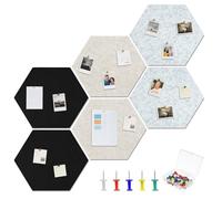 Whemyreat autocollant mural hexagonal en feutre - Tableau et mémo - Décoration murale pour cuisine, chambre à coucher, chambre d'enfant, bureau