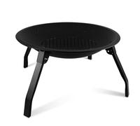 Whemyreat Brasero de 55 cm de diamètre avec grille de barbecue, brasero d'extérieur, multifonction, brasero pour le jardin, le barbecue, le chauffage extérieur en hiver, barbecue au charbon