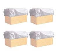 Whemyreat Lot de 4 housses rectangulaires pour jardinières d'hiver, housses de protection contre le gel avec cordon de serrage, grande couverture de jardinière d'hiver, sac de protection contre le gel