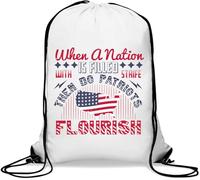 When a nation is filled with strife, then do patriots flourish Gym Sack Casual Drawstring Bag White