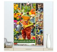 When animals do the job - Animal career days with a twist (High Quality Premium Wall Calendar 2026 DIN A2 portrait),CALVENDO 12 Month Wall Calendar: ... careers from the building site to the bakery