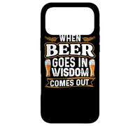 When Beer Goes in Wisdom Comes Out Funny Beer Lover Coque pour iPhone 17 Pro Max