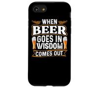 When Beer Goes in Wisdom Comes Out Funny Beer Lover Coque pour iPhone SE (2020) / 7/8