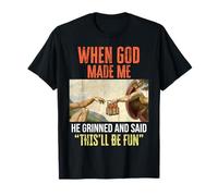 When God Made Me - Funny Creation of Adam Beer Six Pack T-Shirt