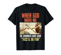 When God Made Me - Funny Creation of Adam Golf T-Shirt