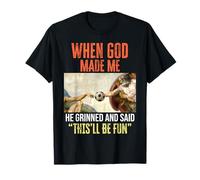 When God Made Me - Funny Creation of Adam Soccer T-Shirt
