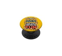 When God Made Me Grinned This Will Be Fun Christian PopSockets PopGrip Adhésif