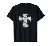 When I Am Afraid Trust Psaum 56:3 art moderne croix chrétienne T-Shirt