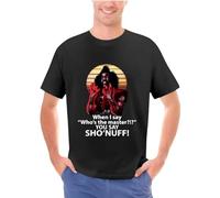 When I Say Who&rsquoS The Master You Say Sho Nuff Sunset Shirt Funny Black-Navy Men Funny Tops Tee Shirt