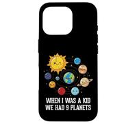 When I Was A Kid We Had 9 Planets Space Galaxy Femmes Hommes Coque pour iPhone 16 Pro