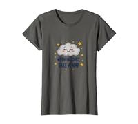 « When in Doubt Take a Nap Sleepy Cloud Cute Wall Art » T-Shirt, Femme, Asphalte, L