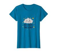 « When in Doubt Take a Nap Sleepy Cloud Cute Wall Art » T-Shirt, Femme, Saphir, L