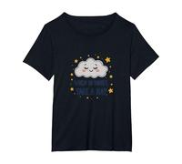 When in Doubt Take a Nap Sleepy Cloud Décoration Murale Mignonne T-Shirt, Femme Grandes Tailles, Noir, 3X