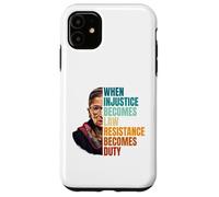 When Injustice Becomes Law Resistance Becomes Duty RBG Citation Coque pour iPhone 11
