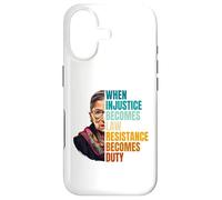 When Injustice Becomes Law Resistance Becomes Duty RBG Citation Coque pour iPhone 17