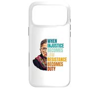 When Injustice Becomes Law Resistance Becomes Duty RBG Citation Coque pour iPhone 17 Pro Max