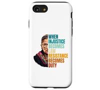 When Injustice Becomes Law Resistance Becomes Duty RBG Citation Coque pour iPhone SE (2020) / 7/8