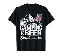 When It Comes to Camping & Beer Count Me in Men Camping T-Shirt