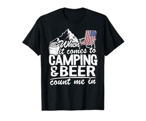 When It Comes to Camping & Beer Count Me in Men Camping T-Shirt