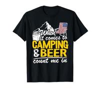 When It Comes to Camping & Beer Count Me in Men's Camping T-Shirt