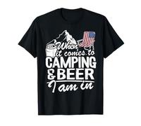 When It Comes to Camping & Beer I Am in Men Funny Camping T-Shirt