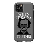 When It Rains It Poes Funny Edgar Allan Poe Coque pour iPhone 11 Pro