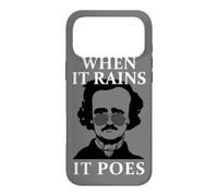 When It Rains It Poes Funny Edgar Allan Poe Coque pour iPhone 17 Pro Max