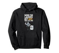 When Ladies Hot They Call Me Funny HVAC Technician Mens Dad Sweat à Capuche