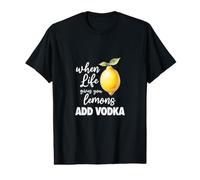 When Life Gives You Lemons ADD Vodka drôle Boisson alcoolisée T-Shirt Graphique avec Valeur