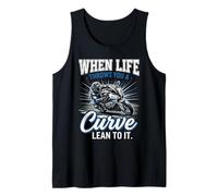 When Life Throws You A Curve Lean Into It Moto Biker Débardeur
