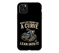 When Life Throws You A Curve Lean Into It Moto Rider Coque pour iPhone 11 Pro Max
