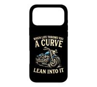When Life Throws You A Curve Lean Into It Moto Rider Coque pour iPhone 17 Pro Max