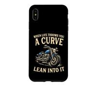 When Life Throws You A Curve Lean Into It Moto Rider Coque pour iPhone XS Max