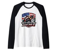 When Life Throws You A Curve Lean Into It Moto Rider Manche Raglan