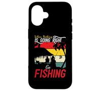 When Nothing is Going Right Go Fishing Funny Pêcheur pêcheur Coque pour iPhone 16