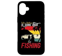 When Nothing is Going Right Go Fishing Funny Pêcheur pêcheur Coque pour iPhone 16 Plus