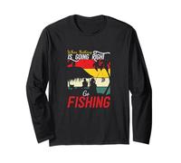 When Nothing is Going Right Go Fishing Funny Pêcheur pêcheur Manche Longue