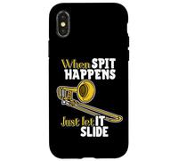 When Spit Happens, Just Let It Slide Funny Band Nerd Humour Coque pour iPhone X/XS