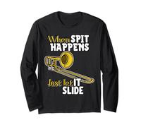 When Spit Happens, Just Let It Slide Funny Band Nerd Humour Manche Longue