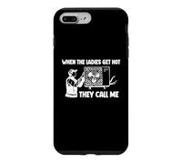 When The Ladies Get Hot They Call Me AC HVAC Funny Men Coque pour iPhone 7 Plus/8 Plus