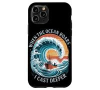When The Ocean Roars I Cast Deep Summer Saltwater Fishing Coque pour iPhone 11 Pro