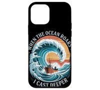 When The Ocean Roars I Cast Deep Summer Saltwater Fishing Coque pour iPhone 12 Mini