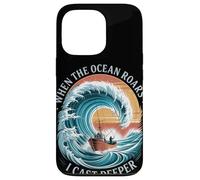 When The Ocean Roars I Cast Deep Summer Saltwater Fishing Coque pour iPhone 13 Pro