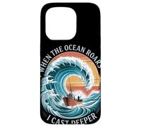 When The Ocean Roars I Cast Deep Summer Saltwater Fishing Coque pour iPhone 15 Pro