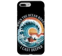 When The Ocean Roars I Cast Deep Summer Saltwater Fishing Coque pour iPhone 7 Plus/8 Plus
