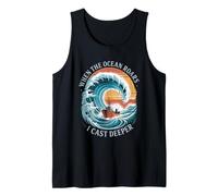 When The Ocean Roars I Cast Deep Summer Saltwater Fishing Débardeur