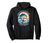 When The Ocean Roars I Cast Deep Summer Saltwater Fishing Sweat à Capuche