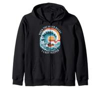 When The Ocean Roars I Cast Deep Summer Saltwater Fishing Sweat à Capuche